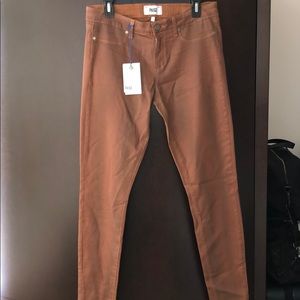 New Paige Leather like denim sz 31 - Caramel